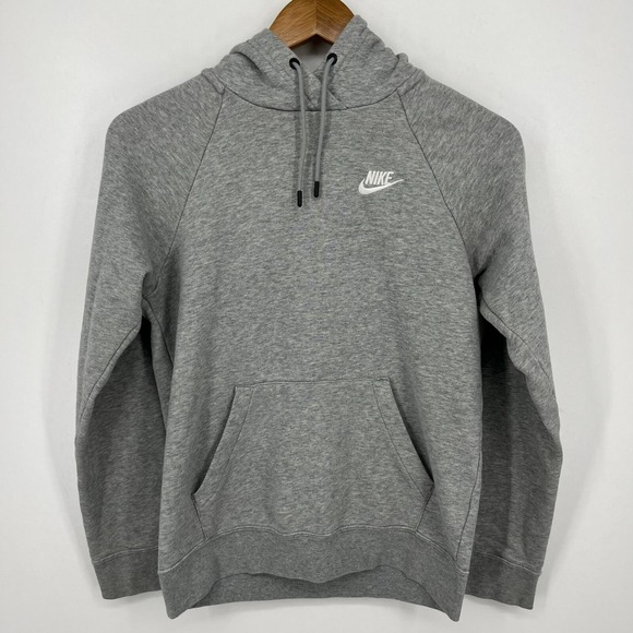 Nike Tops - Nike Pullover Hoodie Women's‎ Size XS Gray Embroidered Logo Pockets